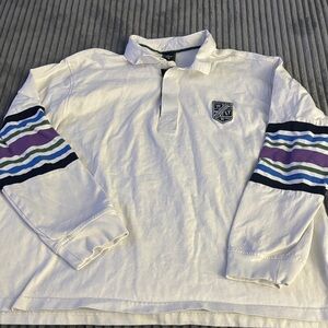 Houston White Long Sleeved Polo